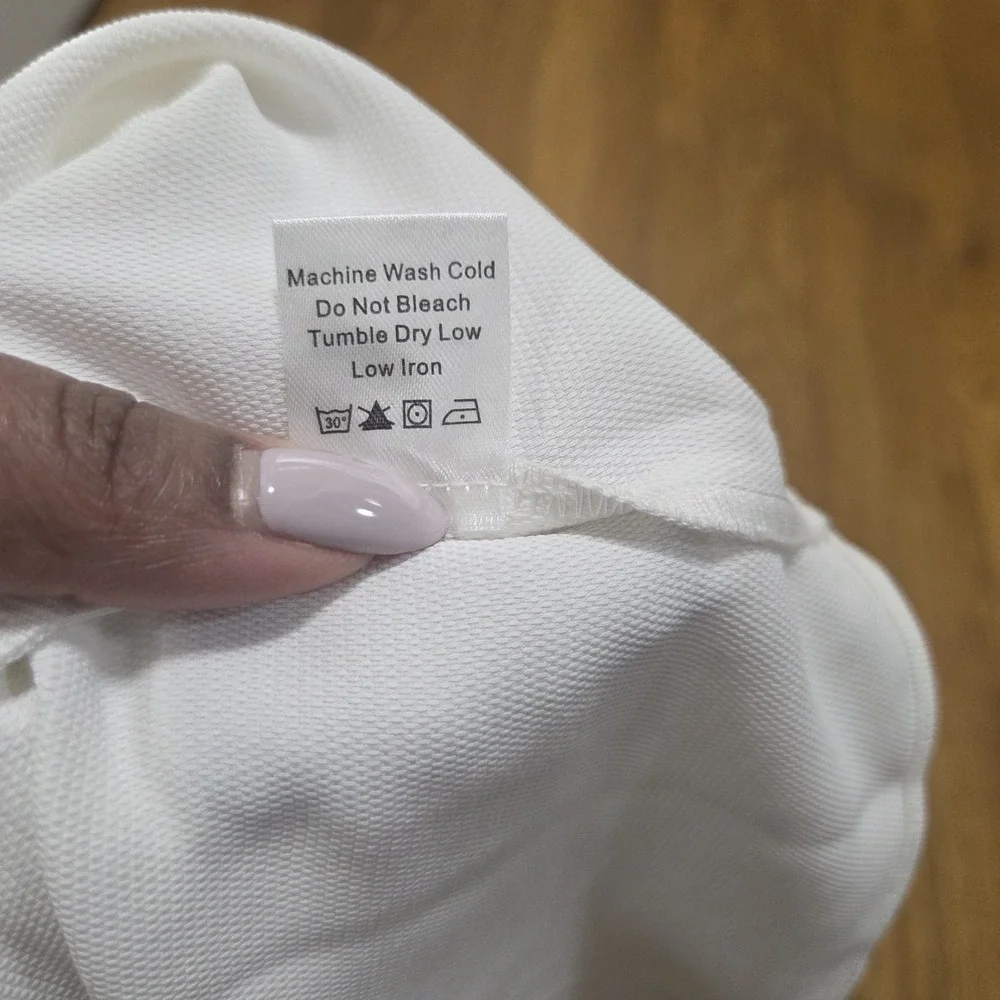 Tuckernuck Womens Preppy Minimalist Off The Shoulder Summer Casual Top White S - Picture 11 of 11